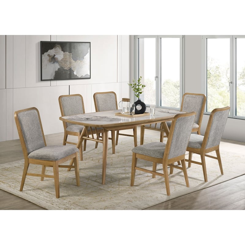 Croyden 7-piece Rectangular Dining Set Weathered Natural