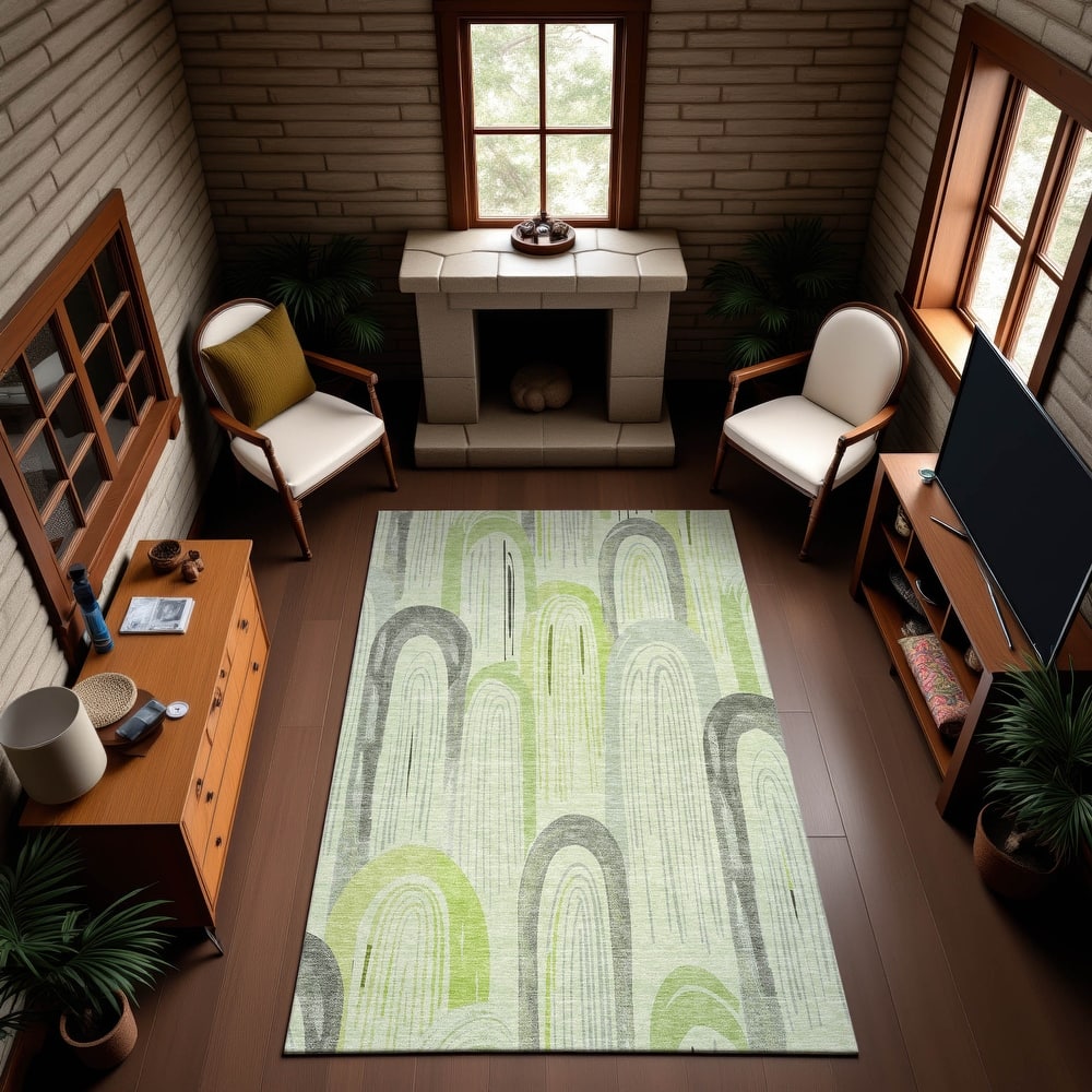 Premium Washable Super Soft Contemporary Imprints Mayfield Rug