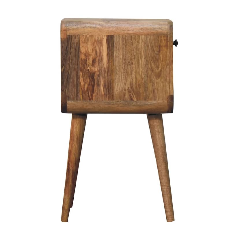 HomeRoots 22" Oak Solid Wood Square One Drawer Nightstand
