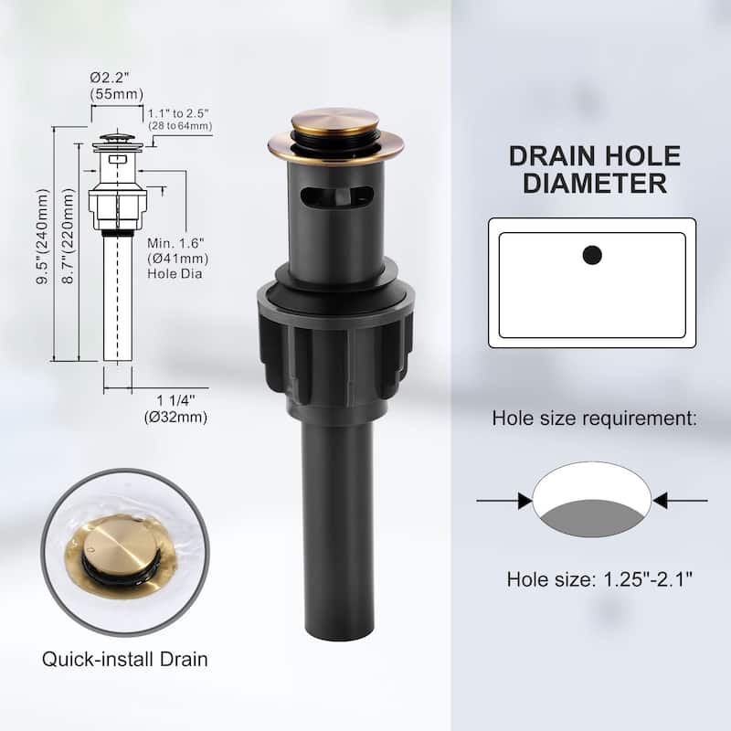 WOWOW 8 in. Widespread Bathroom Sink Faucet with Pop-Up Drain