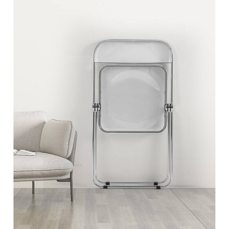 Folding Chair Transparent Chairs-Ghost Stackable