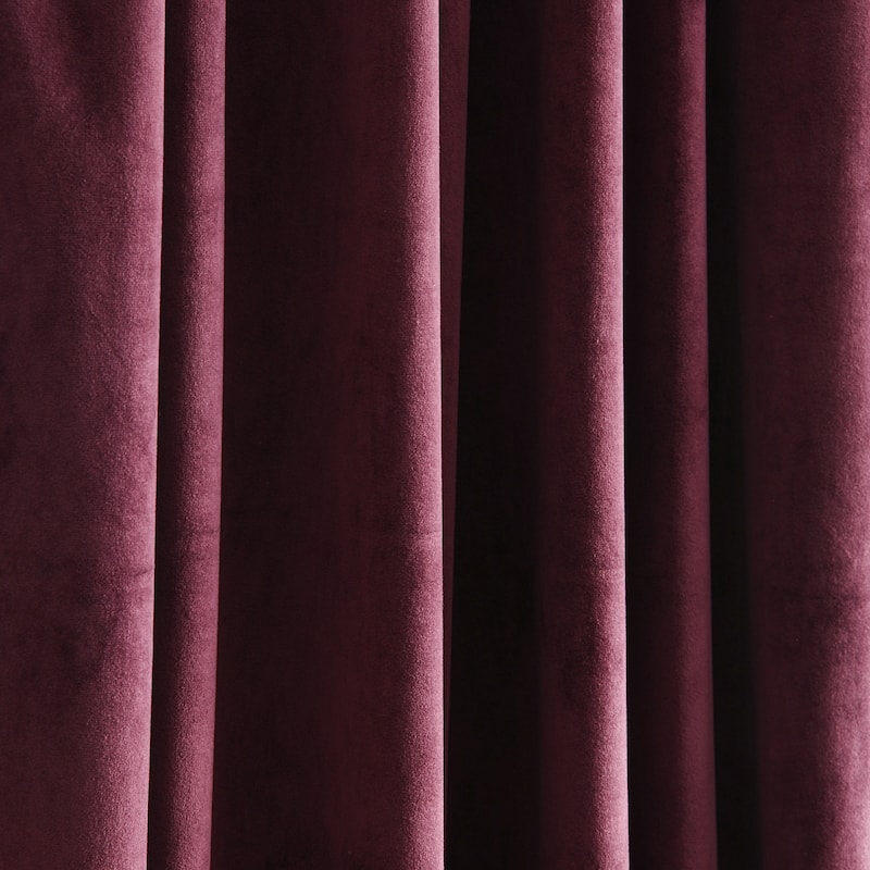 Lush Decor Prima Velvet Solid Light Filtering Back Tab Rod Pocket Window Curtain Panels Set