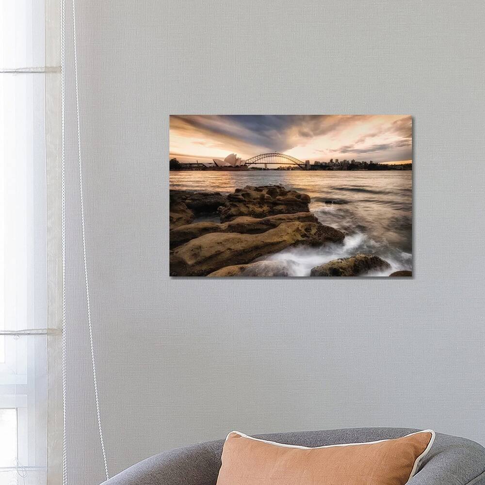 iCanvas "Sydney In Gold And Blue" by Danny Head Canvas Print