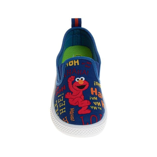 Sesame Street Kids Elmo and Cookie Monster Slip On Canvas Sneakers. (Toddler/Little Kids)