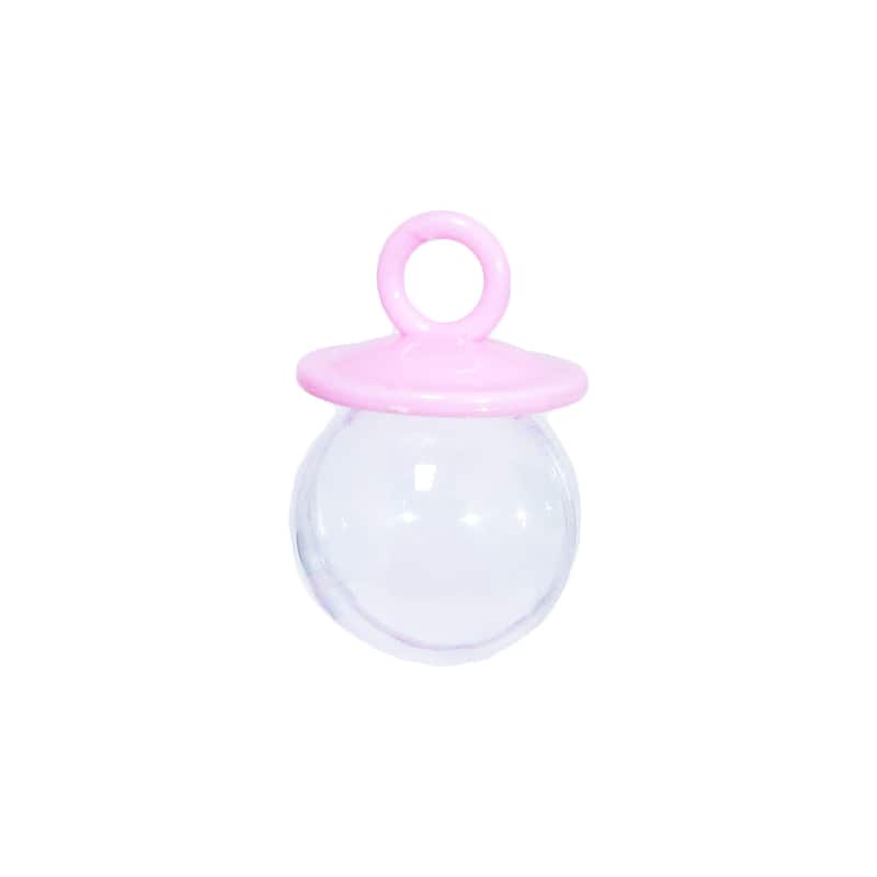 Set of 24 pcs Pink Plastic Baby Pacifier Baby Shower Party Favor Candy Holder Gift Box 2.75in - 2.75" H x 1.5" W x 1.5" DP - Pink - 2.75" H x 1.5" W x 1.5" DP