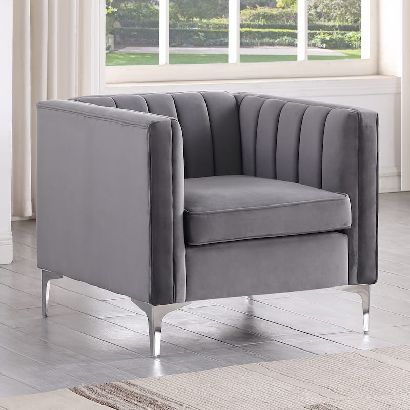 Morden Fort Upholstered Accent Living Room Chair - Grey