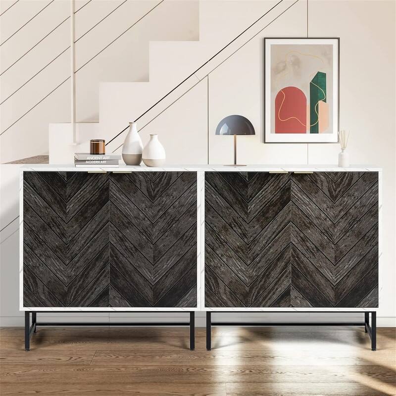Modern Buffet Cabinet - 15.7"D x 31.1"W x 31.5"H