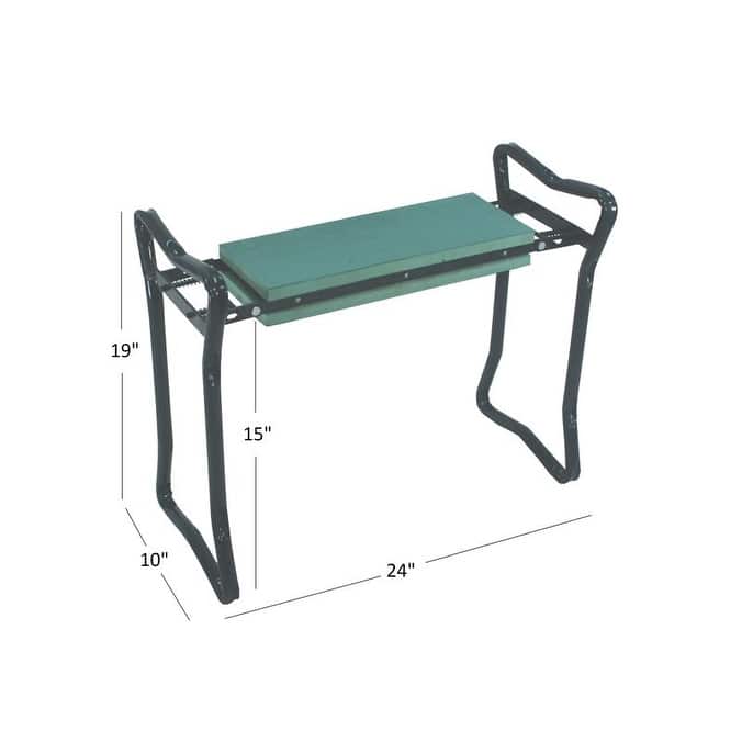 Tierra Garden Green Garden Kneeler Seat 23"W x 17"H, 4.5"H Kneeler, 6lbs.