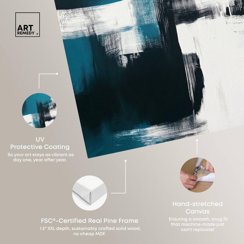 Weight of Teal Canvas by Art Remedy, Gallery Wrapped