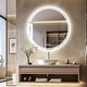 preview thumbnail 15 of 16, 23.6''x23.6'' Round Intelligent Bathroom Wall Mirror w/Demister Led Light