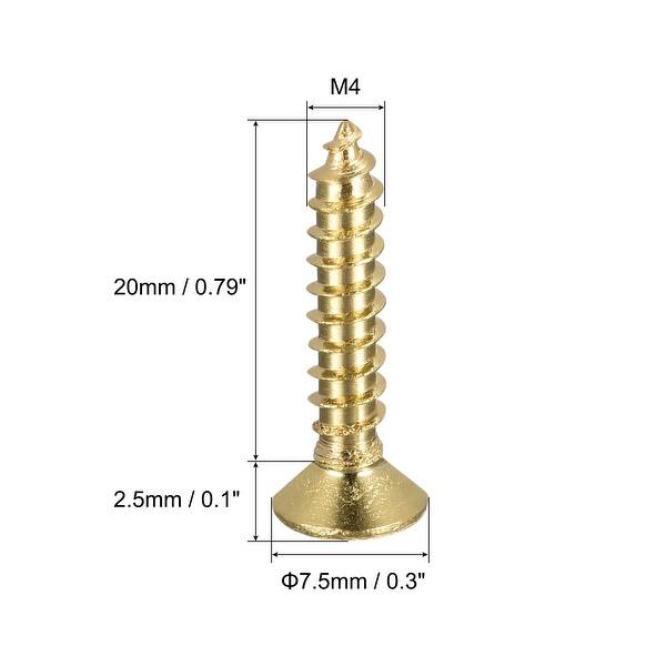 Brass Wood Screws, Phillips Flat Head Self Tapping Connectors Bed