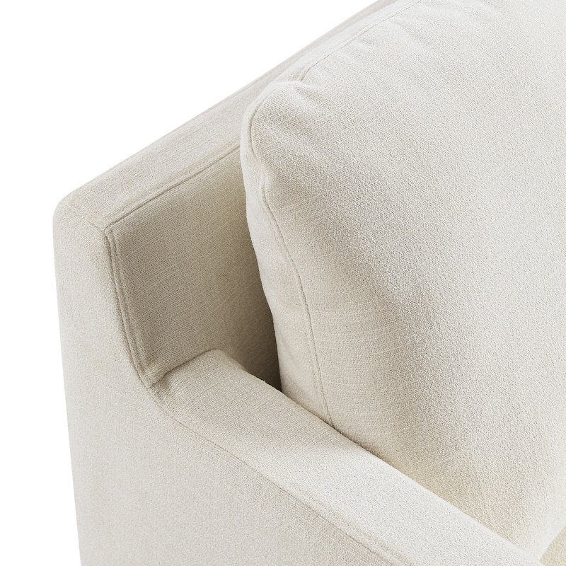 Serene Fabric Slipcovered Swivel Armchair