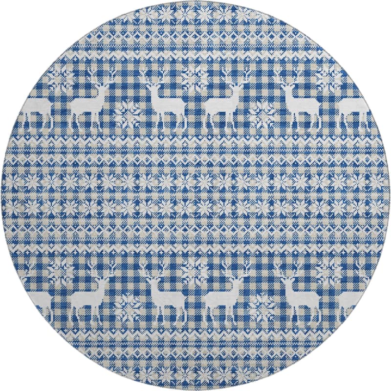 Premium Washable Super Soft Christmas Reindeer Mayfield Rug
