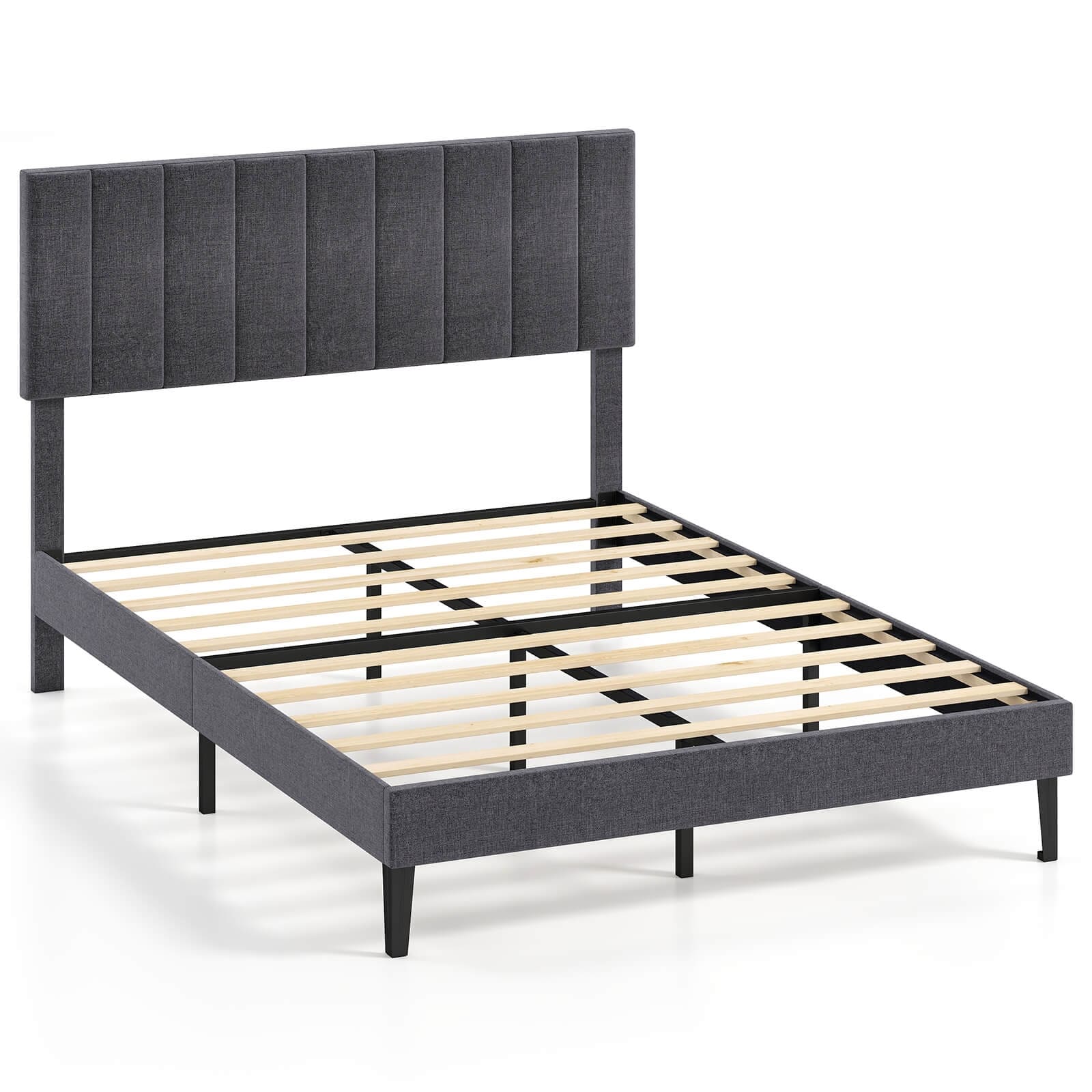 Costway Twin/Full/Queen Size Bed Frame with Height Adjustable Vertical