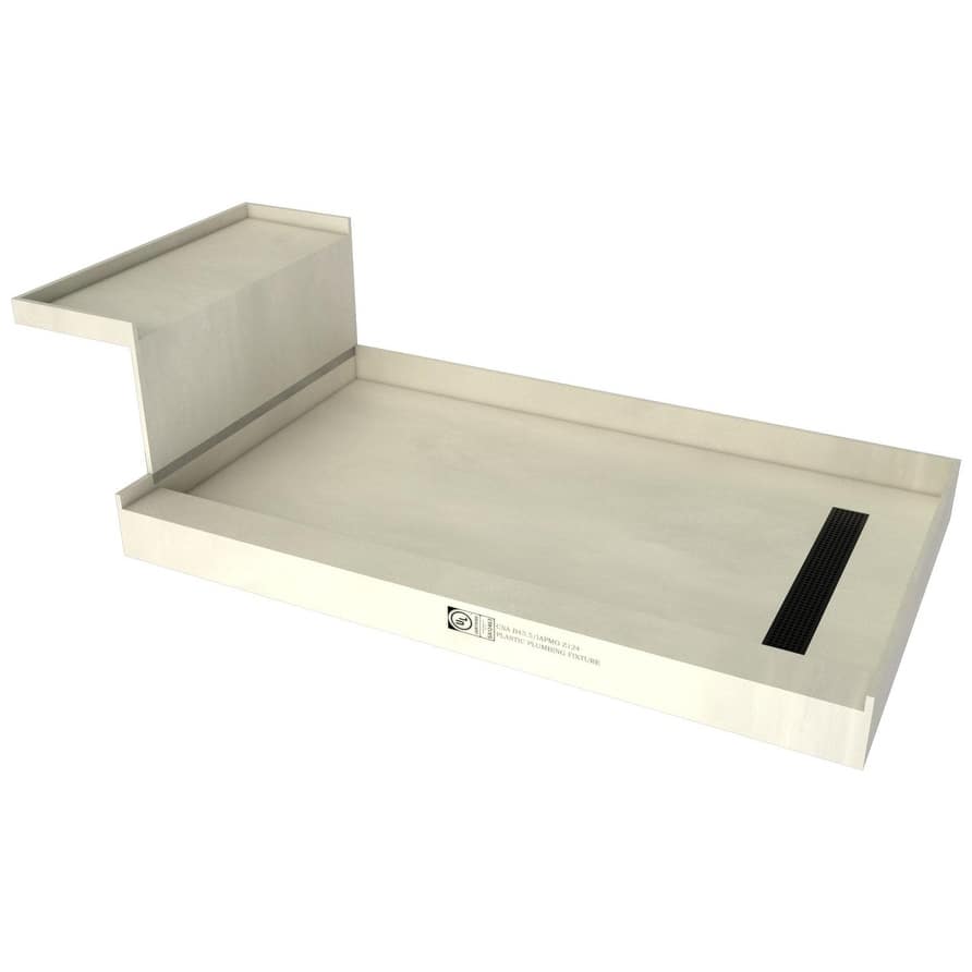 Tile Redi RT3248RRB32KIT Base'N Bench 60" x 32" Rectangular Shower