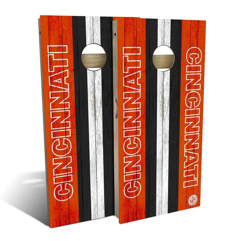 Cincinnati Football Outdoor Cornhole Board Set - Backyard 2x4 - Include ALL Accessories