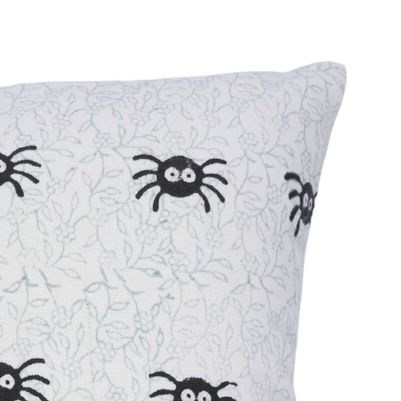 Fabdivine Home Decorative Accent Green Cotton Cushion Case, Skeleton