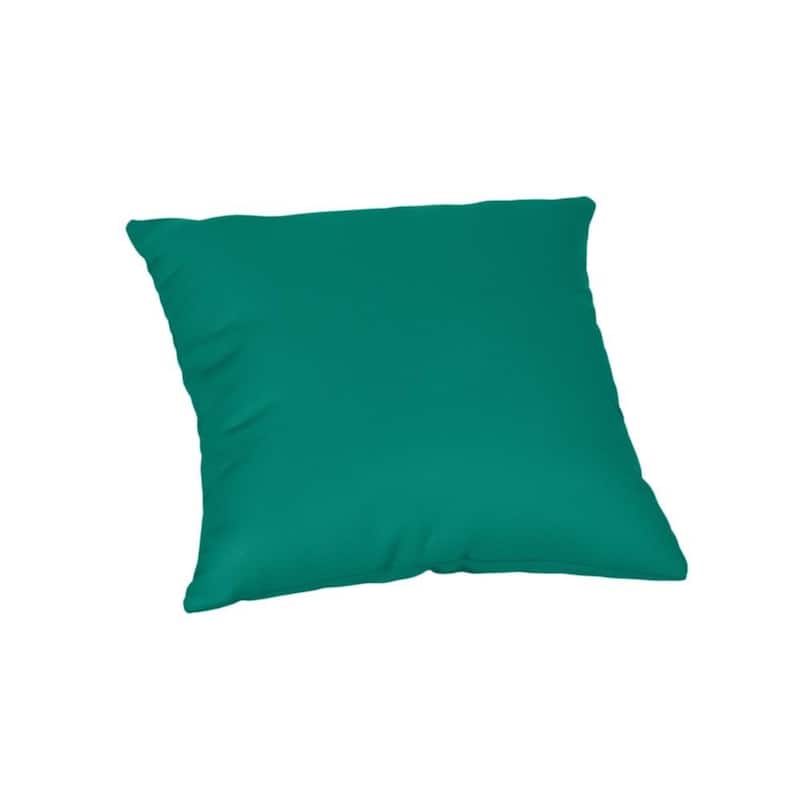 Sunbrella Solid Fabric 1-Piece Indoor/Outdoor Square Throw Pillow, 18"W x 18"L