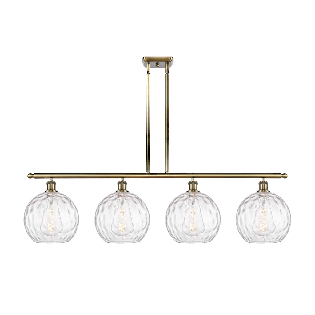 Innovations Lighting Athens Water Glass - 4 Light 48" Island Light