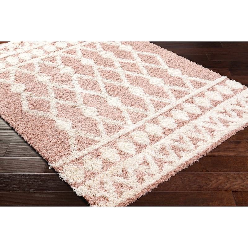 Livabliss Barbery Moroccan Border Plush Area Rug