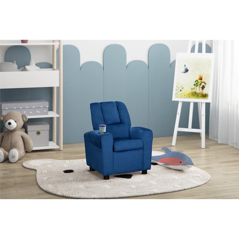 Olive & Opie Chase Kids Recliner - Nautica Soft