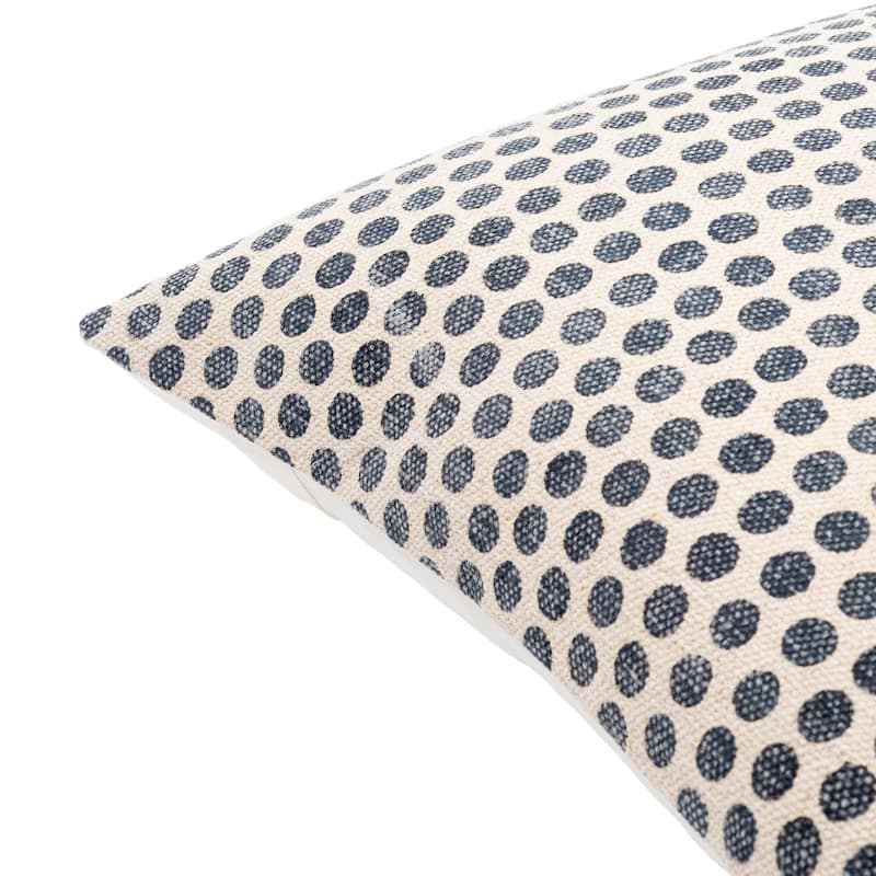 Faizah Block Print Dotted Cotton Throw Pillow