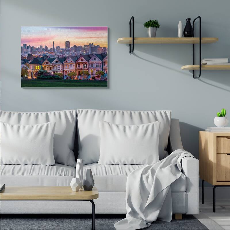 Stupell San Francisco California Sunset Cityscape Architecture Canvas Wall Art Design By Dave Gordon