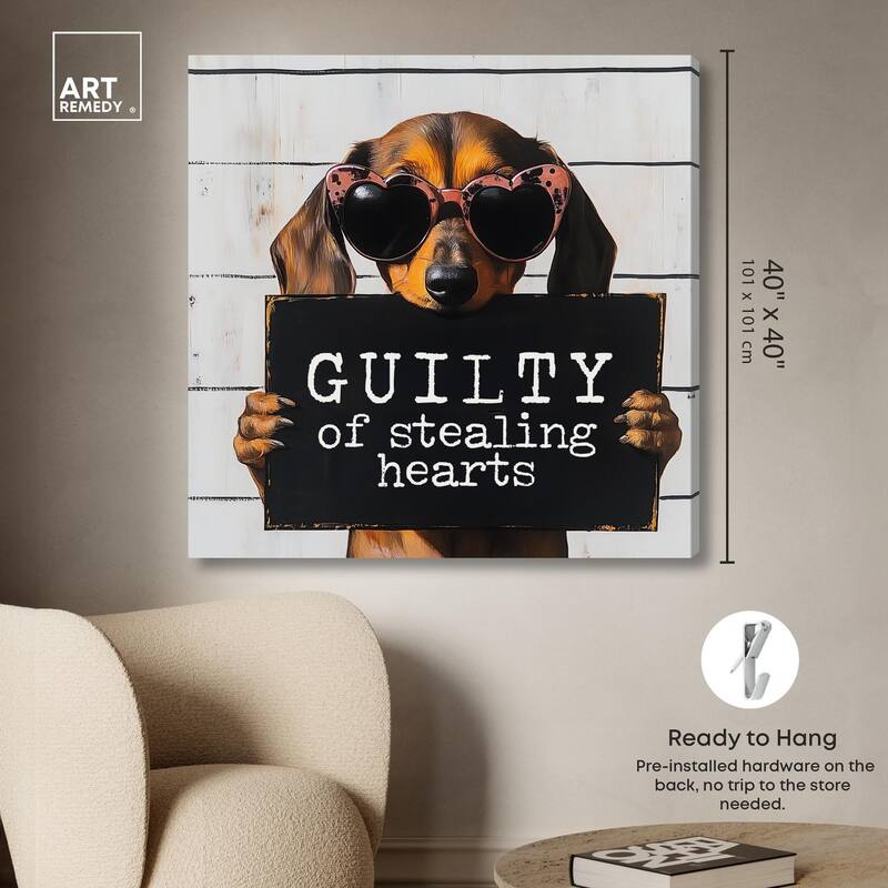 Guilty of Stealing Hearts Canvas by Art Remedy, Gallery Wrapped