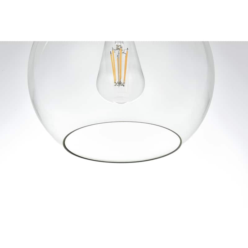 Elegant Lighting Baxter Single Light 10" Wide Semi-Flush Globe Ceiling