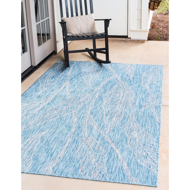 Outdoor Turgh Collection Area Rug - Light Aqua - 6'x9'
