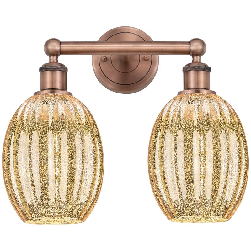 Innovations Lighting 616-2W-13-16 Preston Vanity Preston 2 Light 16" - Antique Copper / Mercury