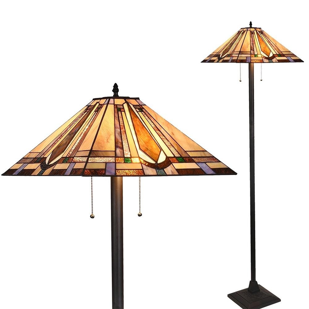 Vintage stained glass floor lamp sale