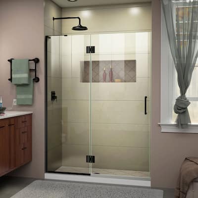 DreamLine Unidoor-X 53 in. W x 72 in. H Frameless Hinged Shower Door
