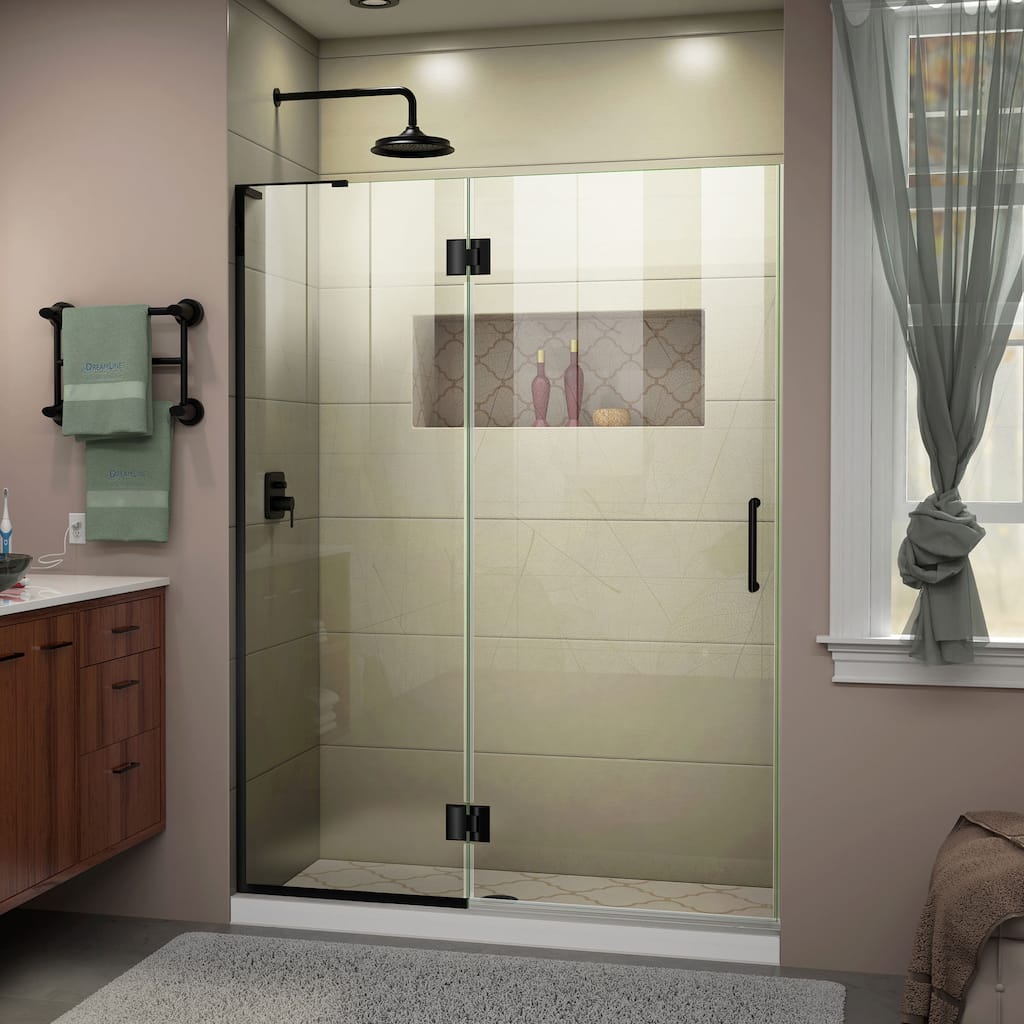 DreamLine Unidoor-X 53 in. W x 72 in. H Frameless Hinged Shower Door