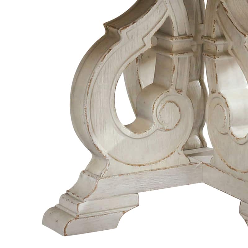 Caelum Farmhouse White Solid Wood 5-Piece Round Dining Set by The Gray Barn