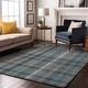 preview thumbnail 31 of 47, Premium Washable Super Soft Plaid Mayfield Rug Teal - 10' x 14' - Rectangle