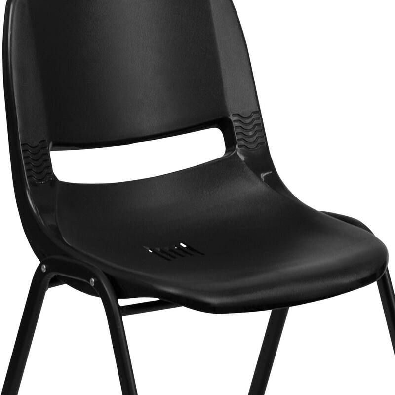 5 Pack 440 lb. Capacity Kid's Ergonomic Shell Stack Chair - 17"D x 13.875"W x 22"H