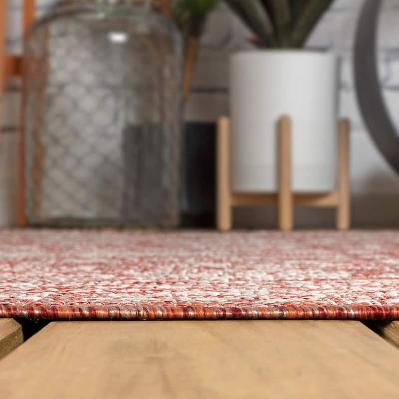 JONATHAN Y Sinjuri Bohemian Textured Weave Floral Indoor/Outdoor Area Rug