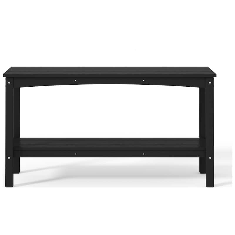 Laguna Hdpe All Weather Outdoor Patio Two Shelf Table