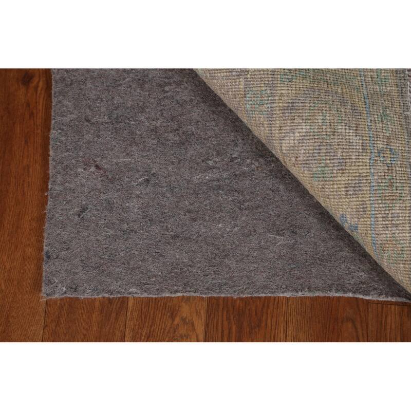 Hand Knotted Oriental 100% Wool Carpet Transitional Geometric Beige & Ivories Oushak Area Rug - 4' 11'' X 3' 10''