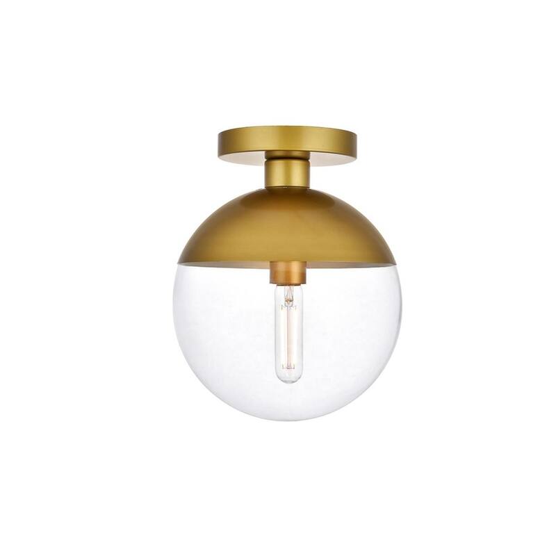 1-light 10-inch Glass Orb Flush Mount Light Fixture