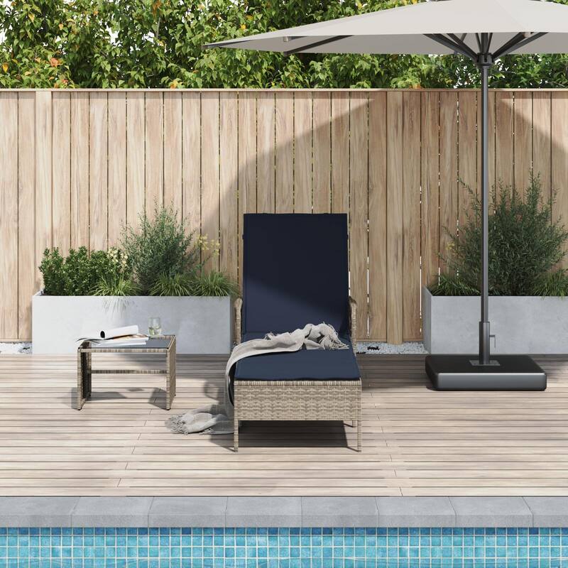 Adjustable Sun Lounger - 61.8 x 21.7 x 36.2 in