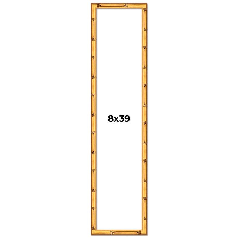 8x39 Frame Gold Bamboo Picture Frame Modern Photo Frame Includes UV Acrylic Shatter Guard Front Acid Free Foam Backing Board