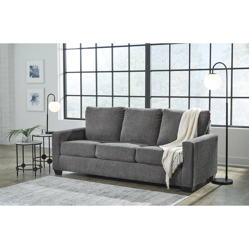 Signature Design by Ashley Rannis Pewter Queen Sofa Sleeper - 85"W x 40"D x 39"H