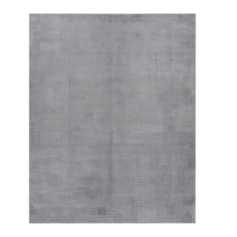 Gertmenian Arlo High Low Transitional Modern Gray Ivory Black Indoor Area Rug Collection
