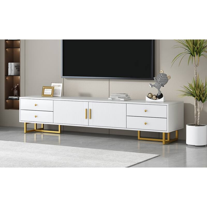 TV Stand for 65+ Inch TV, Entertainment Center TV Media Console Table, Modern TV Stand with Storage,TV Console Cabinet Furniture
