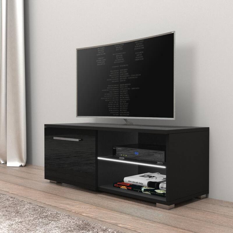 Moon Matte Gloss TV Stand with 16 Color LED Lights