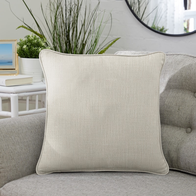 Sorra Home Indoor Corded Pillow Single - Beige - 16 in H x 16 in W x 6 in D