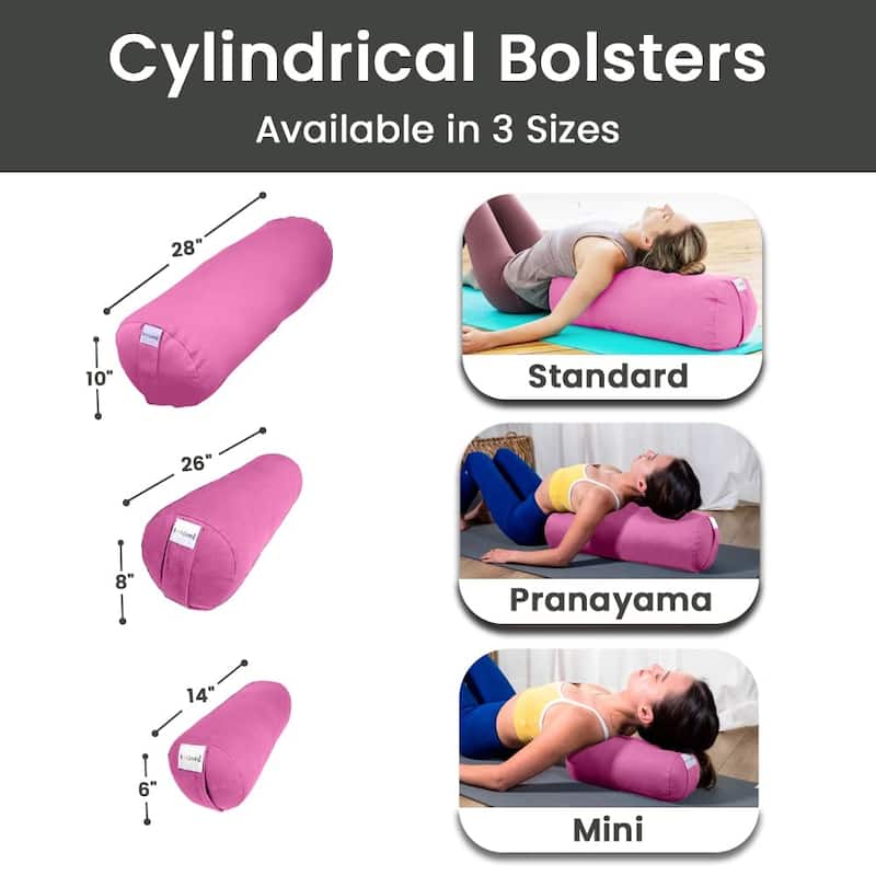 Sol Living Cylindrical Cotton Yoga Bolster