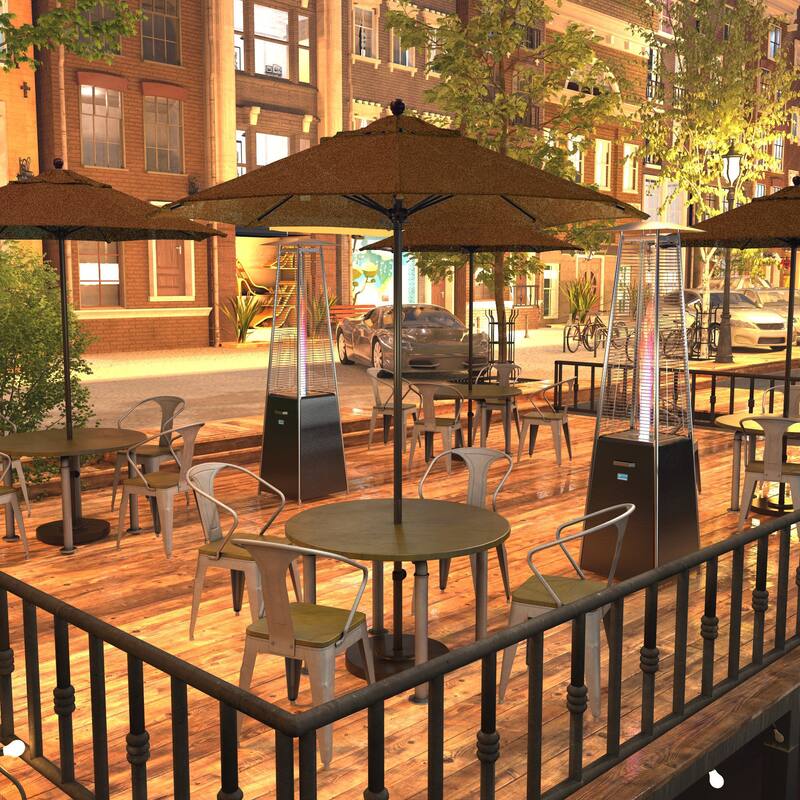 California Umbrella 7.5' Venture Series Patio Umbrella, Bronze Aluminum Pole Fiberglass Ribs Push Lift, Sunbrella Cilantro - Teak